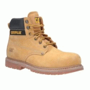 Chaussures hautes de sécurité S3 POWERPLANT miel T.44 Caterpillar - cuir marron - norme EN ISO 20345:2011 S3 HRO SRA Chaussures hautes de sécurité S3 POWERPLANT miel T.44 Caterpillar - cuir marron - norme EN ISO 20345:2011 S3 HRO SRA