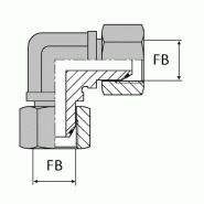 Coude 90° femelle tournant BSP x femelle tournant BSP - 1/8' , 8.56