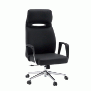 Fauteuil de direction / chaise de bureau Velvet Eco en similicuir noir hjh OFFICE - noir plastique 729510