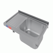 Gasfrit – Évier avec cuve sans châssis en acier inoxydable, 800 × 500 mm - gris inox 800de