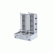 Gril à kebab double gaz professionnel – 3+3 brûleurs – moteur bas – 80 x 130 cm – Réf. AKS-SGS-DS-135 - AKS-SGS-DS-135