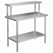 Helloshop26 - Table de travail de cuisine avec étagère 120 x 60 x 120 cm acier inoxydable 02_0001918 - 3000090051538 Helloshop26 - Table de travail de cuisine avec étagère 120 x 60 x 120 cm acier inoxydable 02_0001918 - 3000090051538