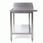 MP-700I SX table d'appoint avec dosseret et pieds (700 x 750 x 850 mm) | Tables de lave-vaisselle à baldaquin Sammic - inox 5712520