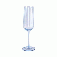 Novastyl - Lot De 4 Flutes Riviera 24cl En Verre Bleu - 3256391043561