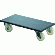 Planche à roulettes D. De la roue 100 mm 350 kg L600 mm l.300 mm plastique avec revêtement antidérapant BS ROLLEN Planche à roulettes D. De la roue 100 mm 350 kg L600 mm l.300 mm plastique avec revêtement antidérapant BS ROLLEN