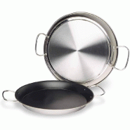 Poêle à paella valencienne avec revêtement antiadhésif 40 CM de Lacor - Acier inoxydable 18/10 60240