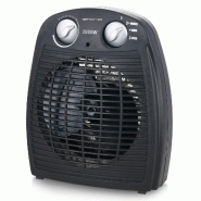 Radiateur soufflant Emerio – Jusqu’à 25 m² – 2 niveaux de chauffe – Fonction ventilateur – Thermostat réglable – FH-106737.2 Noir - noi