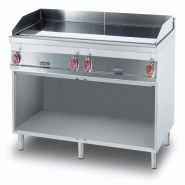 Redcook Fry-top électrique lisse chromé SUPERCHROME (Moca Approved), 4 zones de cuisson, inox, 160x90x90 cm, modèle FTL-916ETS - 2112
