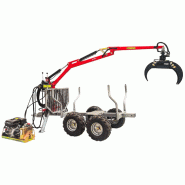 Remorque à bois forestière double essieux 1500 kg avec grue hydraulique 3,4 m et grappin - Moteur essence 6,5ch Torros AHR1500HWK Remorque à bois forestière double essieux 1500 kg avec grue hydraulique 3,4 m et grappin - Moteur essence 6,5ch Torros AHR1500HWK