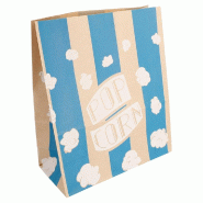 Sac pop corn papier ingraissable Stripes 3,8L 20+9x23,5cm - par 500