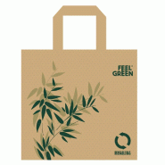 Sac réutilisable intissé Feel green 45+20x40cm - par 50