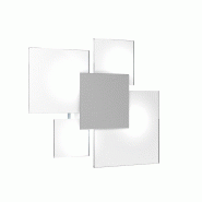 Top light Plafonnier rectangulaire Toplight Upgrade 4 lumières avec culot GX53, structure grise et blanche, design moderne 46x42x15cm - blanc 8057094