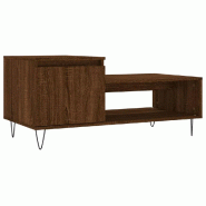 VidaXL Table basse Chêne marron 100x50x45 cm Bois d'ingénierie Modèle Nova Vision - 830835