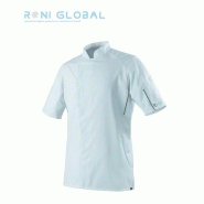 Veste de cuisine unisexe manches courtes - Coupe slim en polyester et coton 37.5® - BENAK MC 37.5® ROBUR_0