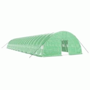 Helloshop26 - Serre tente abri plante fleur légumes avec cadre en acier 132 m² 22 x 6 x 2,85 m vert 02_0044546 - 3000220249521 Helloshop26 - Serre tente abri plante fleur légumes avec cadre en acier 132 m² 22 x 6 x 2,85 m vert 02_0044546 - 3000220249521