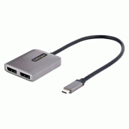 Hub USB-C MST à  2 ports - Adaptateur Multi-Moniteur USB Type-C vers 2x DisplayPort pour Ordinateur P