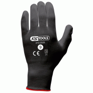 KS Tools Boîte de 12 paires de gants microfibres noirs, T.9 - 4042146790823