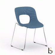 Lot de 2 sièges de réunion Hole - Mobel Linea. - Bleu