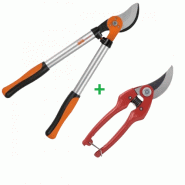 Pack élagage petites mains - Ébrancheur 45cm PG18-45 et sécateur P126-19 - BAHCO