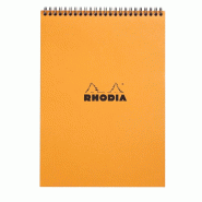 RHODIA Lot de 5 Notepad Classic orange 210x297 / A4, 160p./80 feuilles microperforées 80 g/m² reliure intégrale, ligné - 3037920185019