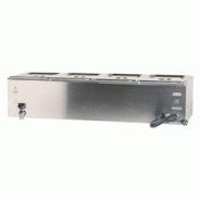 Romux® Bain-Marie Électrique Professionnel - 4 Bacs GN 1/2 de Table en Acier Inox avec Robinet de Vidange et Régulateur de Température 30-110°C - 3000 W Romux® Bain-Marie Électrique Professionnel - 4 Bacs GN 1/2 de Table en Acier Inox avec Robinet de Vidange et Régulateur de Température 30-110°C - 3000 W