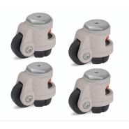 Jeu de 4 - Roulette niveleuse 45mm Roue Blickle Roulette capacité 180kg HRIG-POA 45 Jeu de 4 - Roulette niveleuse 45mm Roue Blickle Roulette capacité 180kg HRIG-POA 45