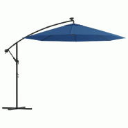 VidaXL Parasol de jardin en porte-à-faux et lumières LED mât en acier Modèle Titan Pure Pro - 47137