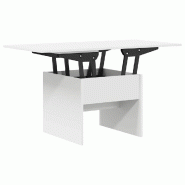 VidaXL Table basse Blanc 55 x 54,5 x 45 cm Bois d'ingénierie Modèle Helios Bois - 8721359325010