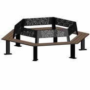 Banc public en bois hexagonal buton industries bc 20 da Banc public en bois hexagonal buton industries bc 20 da