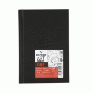 CANSON Lot de 6 Carnet 98 feuilles Art Book One 10.2x15.2 100g/m², reliure cousue, couv. Noire - bleu papier 3148950055675