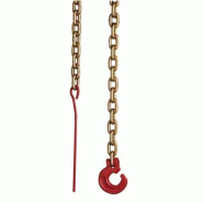 Chaîne élingue 6 mm x 2.1m - avec crochet et aiguille en métal