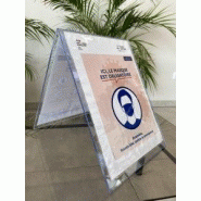 Chevalets d'affichage en polycarbonate compact transparent ép. 5mm