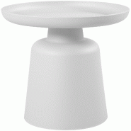 CLP Table d'appoint ronde Ă 49 cm Nikko Plastique HBT: 45x49x49 cm Blanc - blanc 328370 CLP Table d'appoint ronde Ă 49 cm Nikko Plastique HBT: 45x49x49 cm Blanc - blanc 328370