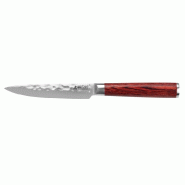Couteau universel 12 cm Wusaki Pakka X50 - rouge inox 8028