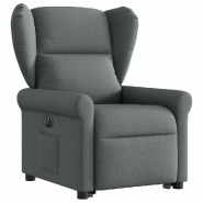 Fauteuil inclinable électrique gris foncé tissu Modèle Yervanelis - 8721102963773