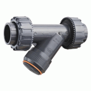 Filtre à tamis à siège incliné PVC union 3 pièces EPDM PN 16 - Référence : 31RVUIV016E - Diamètre 016-063 mm