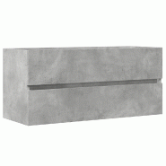 Helloshop26 - Armoire d'évier murale design moderne avec grand espace de rangement 100 x 38,5 x 45 cm en bois d'ingénierie gris 02_0050824 - gris Bo