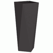 Helloshop26 - Jardinière moderne extérieure 30 x 30 x 75 cm design chic points focaux en acier noir 02_0053006 - noir acier 3000237700046