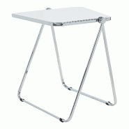 Helloshop26 - Table d'appoint pliable 70 x 49 x 68 cm blanc 03_0010944 - blanc métal 3000225495930