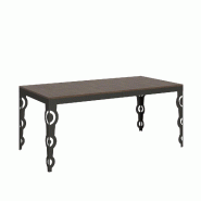 Itamoby Table Extensible 90X180/440 Cm Karamay Evolution Noyer Structure Anthracite - marron VE185TAKRYEVO-NC-AN Itamoby Table Extensible 90X180/440 Cm Karamay Evolution Noyer Structure Anthracite - marron VE185TAKRYEVO-NC-AN