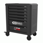 KS TOOLS - 823.0007F - Servante d'atelier one by one - Rangement atelier 7 tiroirs - Ouverture individuelle et totale des tiroirs - Charge maximale pa