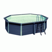 Piscine granville hors sol octogonale 21m²  - composite pvc/chanvre - structure acier