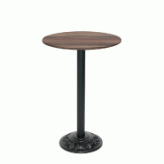 RestooTab - Mange-debout Versailles Ø50cm décor chêne montagne - marron fonte TB-VRSFF-R50M-CH.MON
