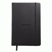 RHODIA Webnotebook Boutique noir 140x210 / A5, 192p./96 feuilles ivoire 90 g/m² brochées, dot grid - noir 118769C