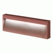 ROSSINI ILLUMINAZIONE Applique Led Kiki 8W 4000K Ip65 - Structure En Aluminium Corten Pour Extérieur, Lampe De Balise Murale Angle Lumineux 50° - Gr
