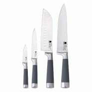 San Ignacio - Lot de 4 couteaux de cuisine en acier inoxydable - gris inox Q0703