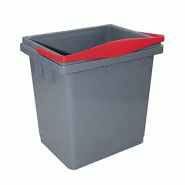Seau 4 l gris - anse rouge Seau 4 l gris - anse rouge