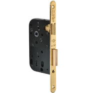 Serrure à larder multibat à pêne dormant et demi tour axe 50mm finition laiton à bout rond réversible - JPM - 240000-04-1b - 127318_0