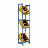 SimonRack Étagère à caisses à boissons, 3 caisses, 1800x400x300 mm, étagère à boissons, Bleu - Simonbottle - métal RS12L-02