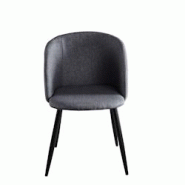 SIT Möbel Ensemble de 2 fauteuils | Rembourrés | Revêtement en tissu gris foncé | Structure 4 pieds en acier noir | L 63 x P 53 x H 84 cm - multic SIT Möbel Ensemble de 2 fauteuils | Rembourrés | Revêtement en tissu gris foncé | Structure 4 pieds en acier noir | L 63 x P 53 x H 84 cm - multic